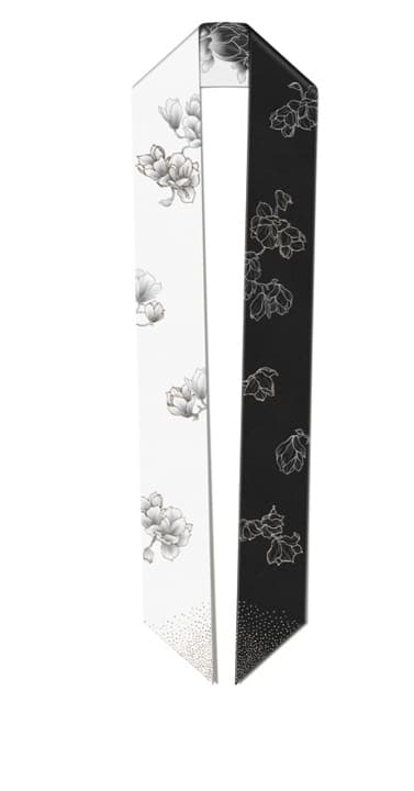 スカーフ ツイリー 花咲く夜明けの絹リボン