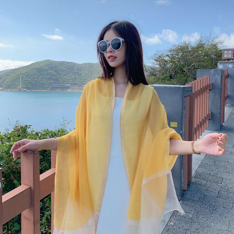 スカーフ 夏の風を纏う透け感ストール