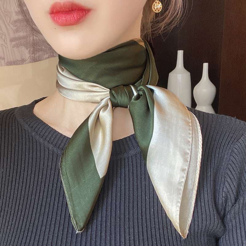 スカーフ 優雅なシルクツイリー
