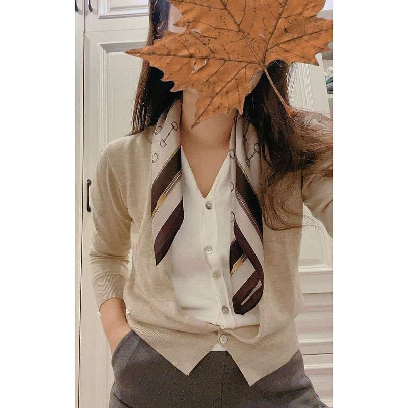 スカーフ 馬具柄シルクツイリー