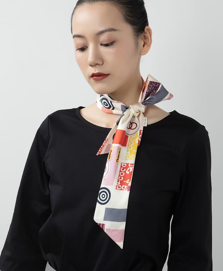 スカーフ ツイリー シルクの輝き 首元の彩りツイリー