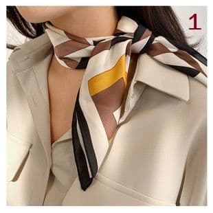 スカーフ かわいらしい上品な絹風スカーフ