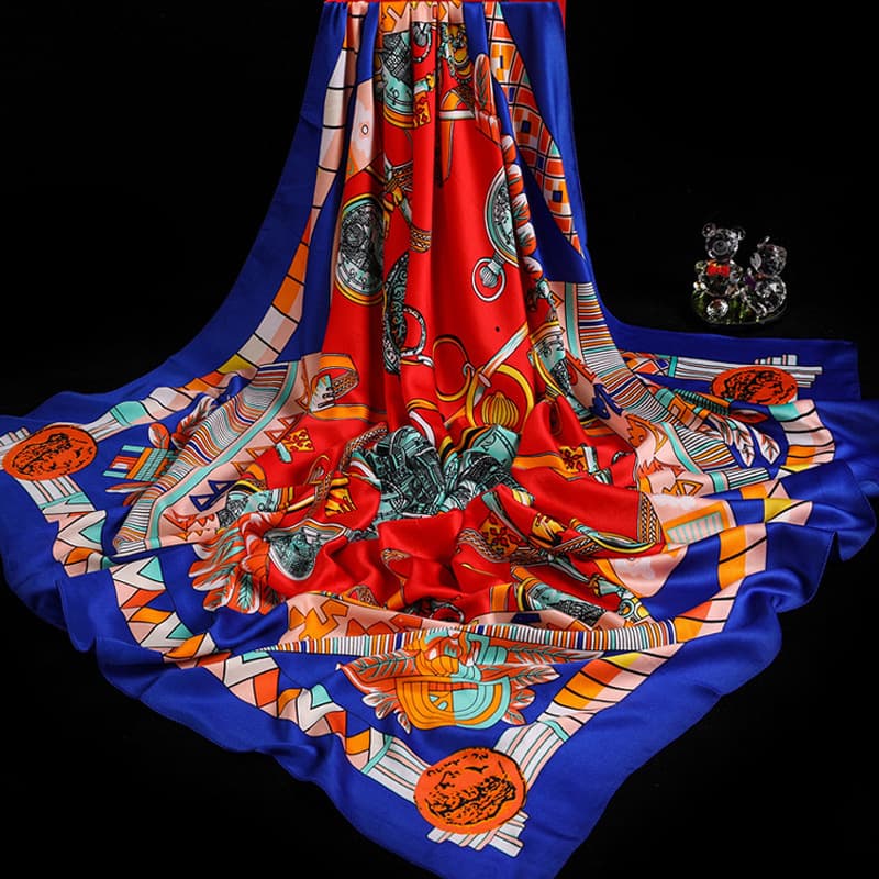 スカーフ 芸術の彩り 上質シルクの逸品